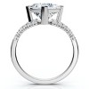 Pompeii3 Certified 2.25Ct Princess Cut Diamond Engagement Ring 14k Gold or Pt Lab Created - 2 of 4