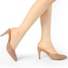 Allegra K Women's Casual Office Pointed Toe Slip-On Stiletto Slide Mules Heels - 2 of 4