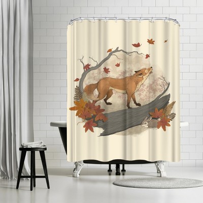 Americanflat Fox&Rabbit by Laura Grave 71" x 74" Shower Curtain