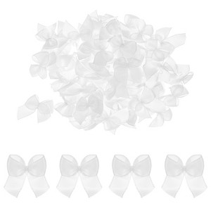 Unique Bargains Gift Packaging Accessories Mini Ribbon Bows for Fabric Craft DIY - 1 of 4
