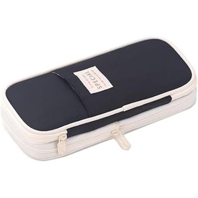Fmeida Large Storage Pencil Case Pen Bag with Zipper Big Capacity Pouch Organizer for Office Travel Holder Box