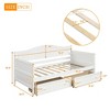 NicBex Twin Wooden Daybed with 2 Drawers,Sofa Bed Frame for Bedroom,Living Room,Apartment,No Box Spring Needed - 3 of 4