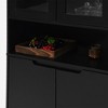 63" Tall Kitchen Pantry Cabinet, Buffet Cupboard Cabinet with Glass Doors, Freestanding Food Pantry Cabinet for Kitchen Living Room and Bathroom - 4 of 4