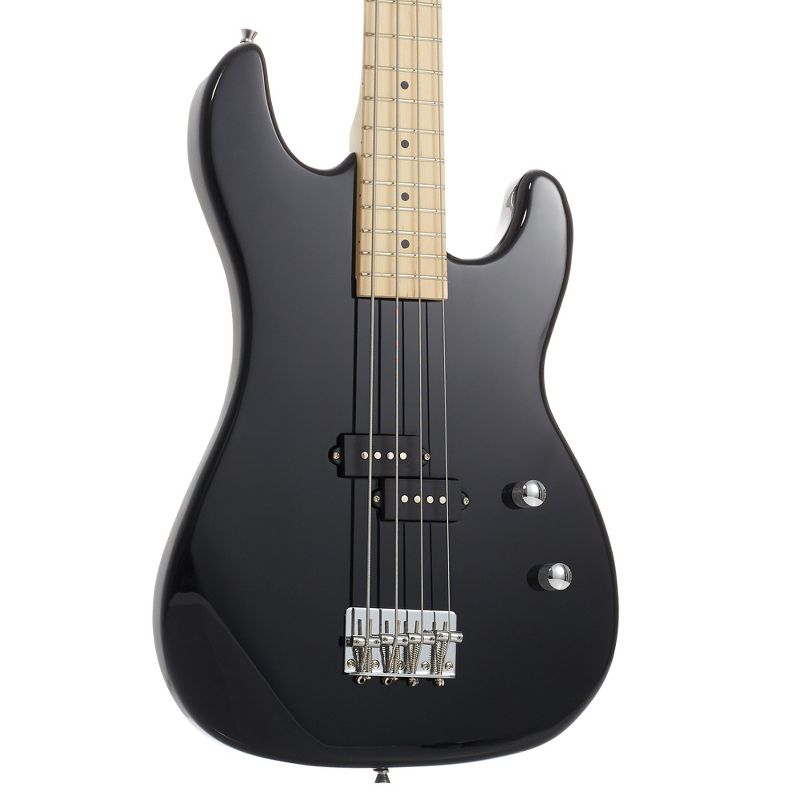 Davison 4-String Electric Bass Guitar with P-Style Pickups - Bass Guitar Kit with 15-Watt Amp, Gig Bag & Accessories, 2 of 8