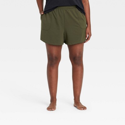 Women's Plus Size Stretch Woven Mid-Rise Shorts 4 - All in Motion™ Olive  Green 2X - ShopStyle
