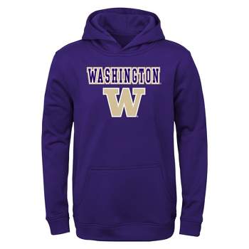NCAA Washington Huskies Boys' Poly Hooded Sweatshirt