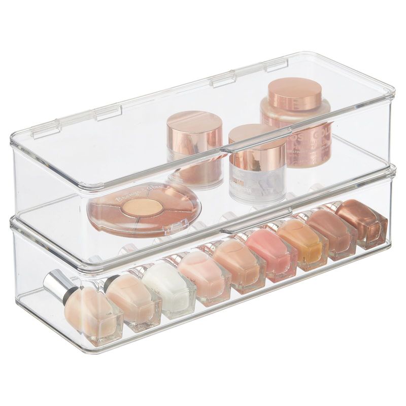 mDesign Plastic Cosmetic Vanity Storage Organizer Box, 1 of 10