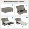 Twin Size Folding Sofa Bed, Convertible Sleeper Sofa Ottoman with Memory Mattress and Tufted Design for Living Room -ModernLuxe - 3 of 4