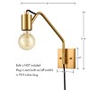 Claxy Modern Swing Arm Plug-in Wall Sconces Set of 2, Brass - 4 of 4