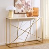 Lumen Marble Console Table - CNS3702A - White Marble/Gold - Safavieh - 2 of 4