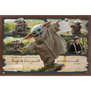 Trends International Star Wars: The Book of Boba Fett - Grogu Jedi Training Framed Wall Poster Prints - 1 of 4