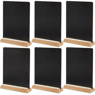 Juvale 6-pack Mini Chalkboard Signs With Easel Stand For Table ...