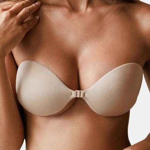 Women's Backless Adhesive Reusable Bra - Cupshe-M-Beige