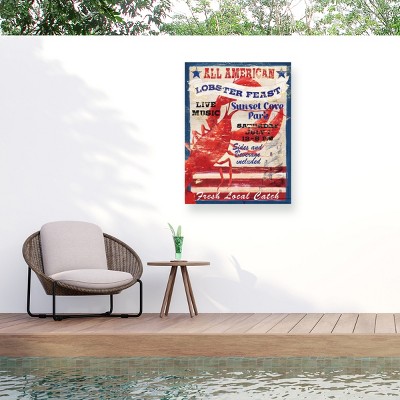 "All American Lobster" Outdoor Canvas