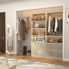 Aheaplus 49" - 128" Wooden Wardrobe System with Adjustable Shelves and Drawers - 3 of 4