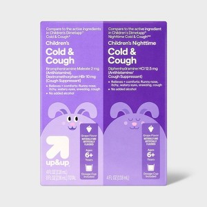 Children's Multi-Symptom Day & Night Cold Relief Syrup - Grape - 2pk/8 fl oz - up&up™ - 1 of 4