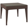 vidaXL Side Table Black PE rattan, powder-coated steel, tempered glass - 2 of 4