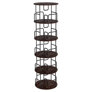 JANSNO 5-Tier 360° Revolving Bookshelf, Vertical Storage Organizer for Bedroom & Living Room - 1 of 4