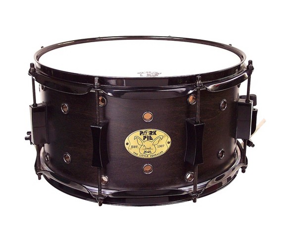 Pork Pie Little Squealer Snare Drum Satin Black Ebony 7 x 13 in.