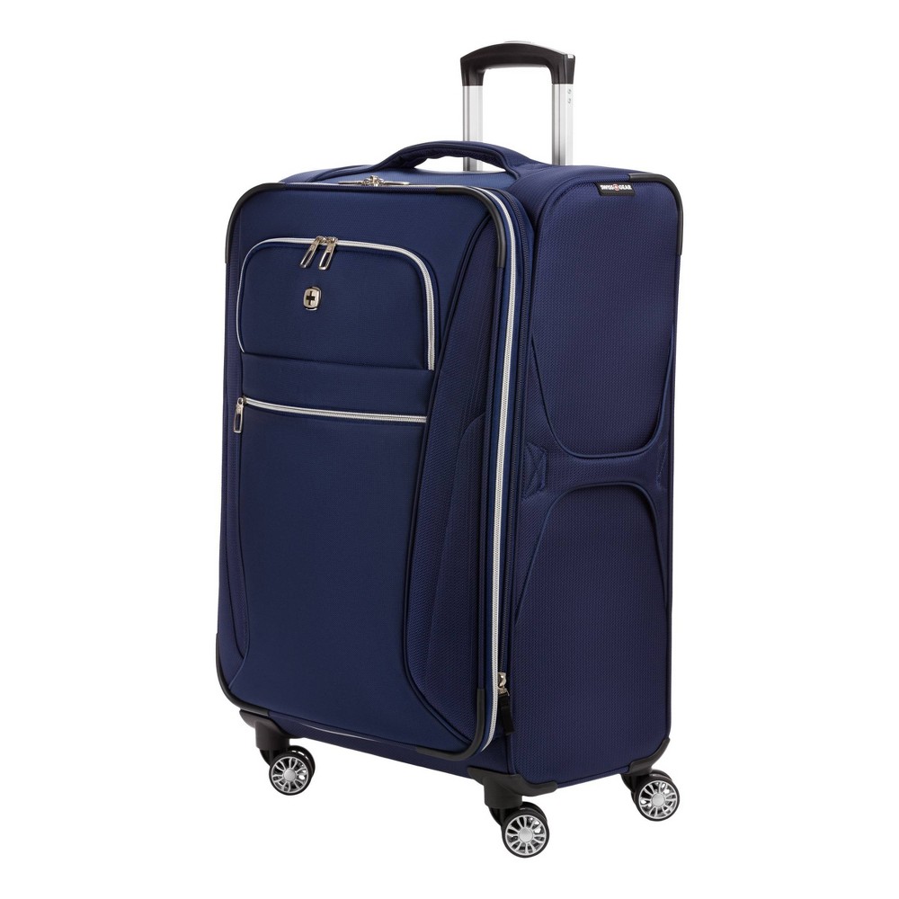 Photos - Luggage Swiss Gear SWISSGEAR Checklite Softside Medium Checked Suitcase - Navy 