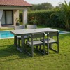 Modern 5 PCS Outdoor Dining Set, Rectangular Dining Table with Umbrella Hole, Dining Armless Chair with HDPE Frame-Coolbibila - 3 of 4