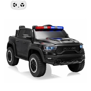 Kids Ride On Pickup Car, 12V Electric Ride On Truck for Kids, Remote Control Toy Car, 3 Speeds, Spring Suspension & LED Lights - 1 of 4