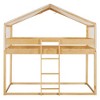 Twin Over Twin Wood Bunk Bed with Tent - 3 of 4