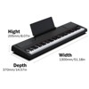 Whizmax 88 Key Digital Piano Keyboard, Semi-Weighted Keys Piano, Portable Electronic Keyboard Piano with Music Stand, Power Supply, Bluetooth, MIDI - 3 of 4