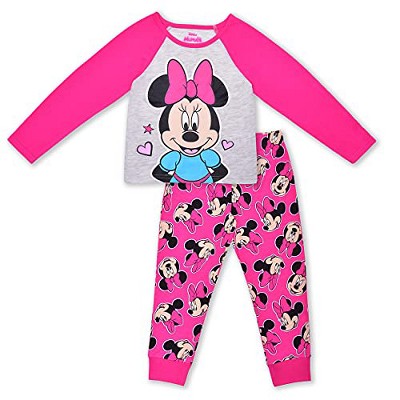 Disney Minnie Mouse Little Girls Fleece Zip Up Hoodie Jogger Set