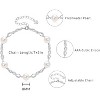 Sterling Silver Freshwater Pearl Bracelet, Handmade Infinity Design with Cultured White Pearls - 4 of 4