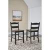 Signature Design by Ashley Valebeck Counter Height Bar Stool, Set of 2, Black/Brown - 2 of 4