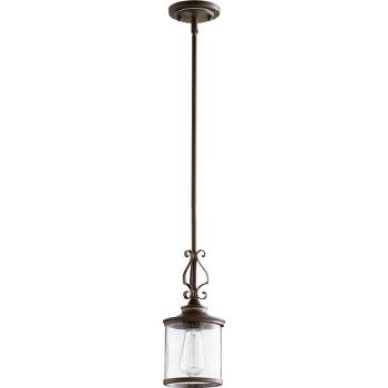 Quorum Lighting San Miguel - 1 Light Pendant, Vintage Copper, 5.5W x 15.5H, Stem Hanging, Dry Rated