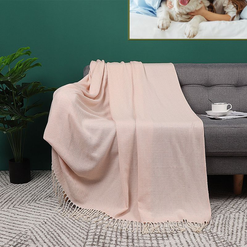 PiccoCasa Decorative Throw Blanket with Fringes Farmhouse Outdoor Acrylic Throws 47x79 Inches, 5 of 9