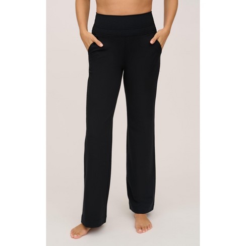Yogalicious Womens Lux Laila Wide Leg Flare Pants - Antler - X Small