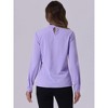 Allegra K Women's Elegant Stand Collar Long Sleeve Button Decor Office Blouse - 3 of 4