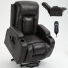 FONTOI Medium Size Accent Chair with Side Pocket&Footrest, Recliner Chair with Comfortable Arms and Back, Dark Brown, 35.82"*44.88"*39.76" - 2 of 4