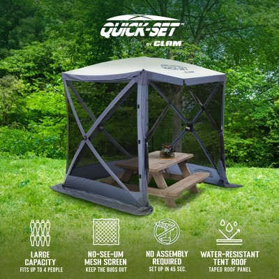 CLAM Slate Blue 6' x 6' Portable Pop-Up Gazebo Canopy Shelter