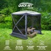 CLAM Quick-Set Traveler 6 x 6 Foot Easy Set Up Portable Outdoor Camping Pop Up Canopy Gazebo Shelter with Ground Stakes and Carry Bag, Slate Blue - 3 of 4