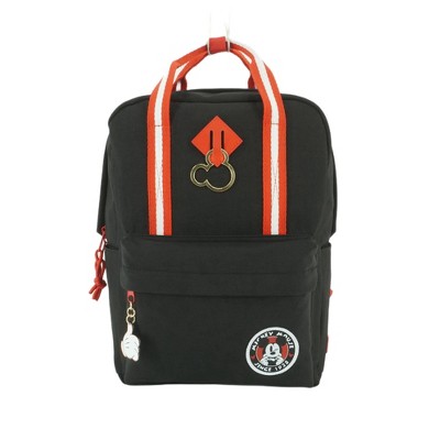 Disney Mickey Mouse Logo Cotton Canvas Women's Black Mini Backpack