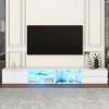 94.5" MDF Modern TV Stand with Faux Marble Top, Sideboard Cabinet with APP-Controlled LED Lights and 2 Drawers for Living Room or Entryway - 2 of 4