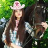 Cow Print Cowboy Hat with Glasses - White & Pink Color Available - Women’s Cowgirl Costume Outfit, Girls Cowboy Hats for Women, Cowgirl Hat Pink - 2 of 4