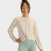 Girls' Modal French Terry Crewneck Sweatshirt - All In Motion™ - 3 of 4