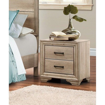 NicBex Nightstand with 2 Drawers,1pc Side Table with  Multi-colored and Finish and Pulls,Bedside Table for Bedroom,Living Room