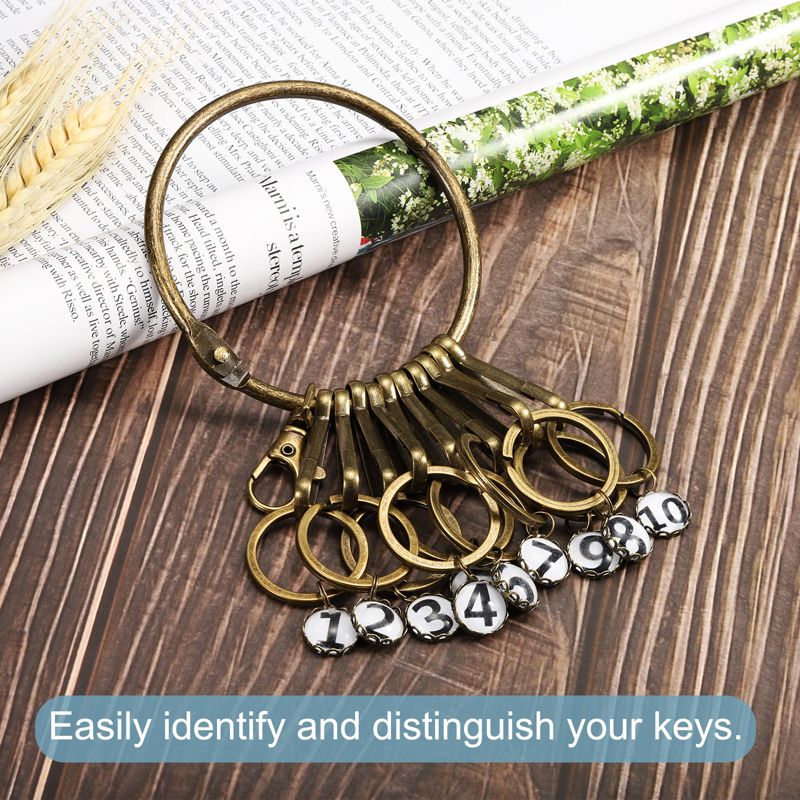 Unique Bargains Key Organizer Keychain Key Management Holder with Digits Buckle Loop for Office, 5 of 6