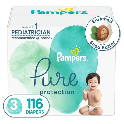 3 Midi 6-10 kg Tragepack 22 Stück Pampers Pure Protection Gr 