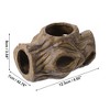 Unique Bargains Hiding Rock Small Fish Aquarium Decorations Ceramic Cave Brown 4.92"x3.54"x2.76" 1 Pc - 4 of 4
