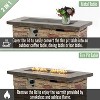 42" Propane Gas Fire Pit Table, 50000 BTU Rectangular Concrete Outdoor Fire Pit, Patio Deck Garden Backyard Fireplace Table with Lid, Beige Multi - 4 of 4