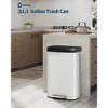 COZONY Stainless Steel Trash Can with Step Pedal, Large Kitchen Garbage Bin with Soft-Close Lid and Dual Compartments - 2 of 4