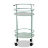 Newell Metal 2 Tier Kitchen Cart Mint Green/Black - Baxton Studio: Glass Shelves, Mobile, Mid-Century Design, 30 Day Warranty - 3 of 4