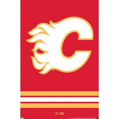 Trends International Nhl Calgary Flames - Maximalist Logo 23 Unframed Wall  Poster Prints : Target